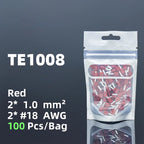 Insulated Twin Cord End Terminal Block Double Wire Ferrules Pure Copper Dual Pipe Cold Press Connector Use For 0.5-16mm2 Cable