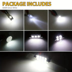 42Pcs LED Car Interior Lights T10 6000K SMD LED Replacement License Plate/Reading Light Bulbs Xenon White Interior Light Bulbs