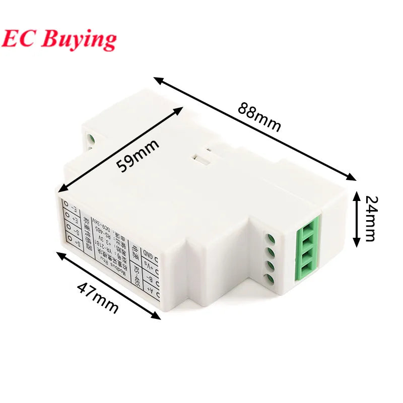 YR-2181 2180 Guide Rail Electronic Scale Weigh Signal Pressure Sensor Conversion Acquisition RS485 Interface Modbus Rtu Protocol