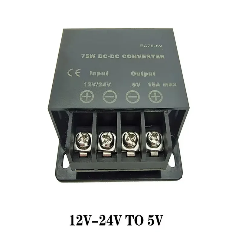 12V 24V to 5V 5A 10A 15A DC DC Converter Step Down Voltage Regulator Buck Converter Car Power Supply Transformer Module