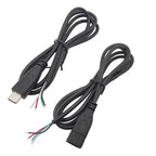 1/3/5Pcs 2 Wire 4 Wire  Type C USB Male Female Power Supply Cable Welding Connector USB-C Cable Extension DIY Repair 0.3M 1M 2M