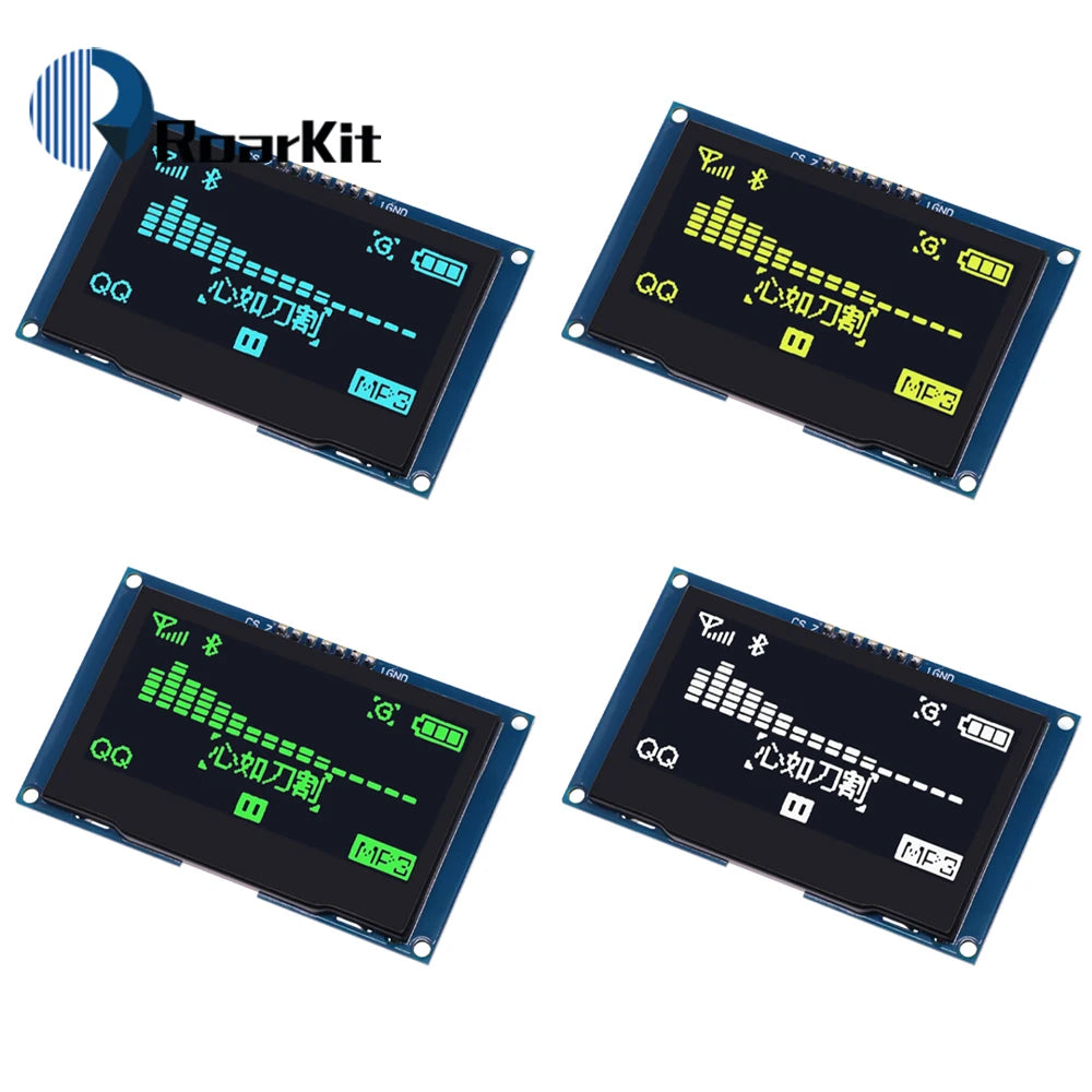 2.4" 2.42 inch 128x64 OLED LCD Display Module SSD1309 12864 4 Pin IIC I2C Serial Interface for Arduino UNO R3 C51