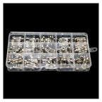 150pcs 5*20mm Fast-blow Glass Tube Fuses Car Glass Tube Fuses Assorted Kit with Box Fusiveis 15Kinds 0.1A-30A Household Fuses