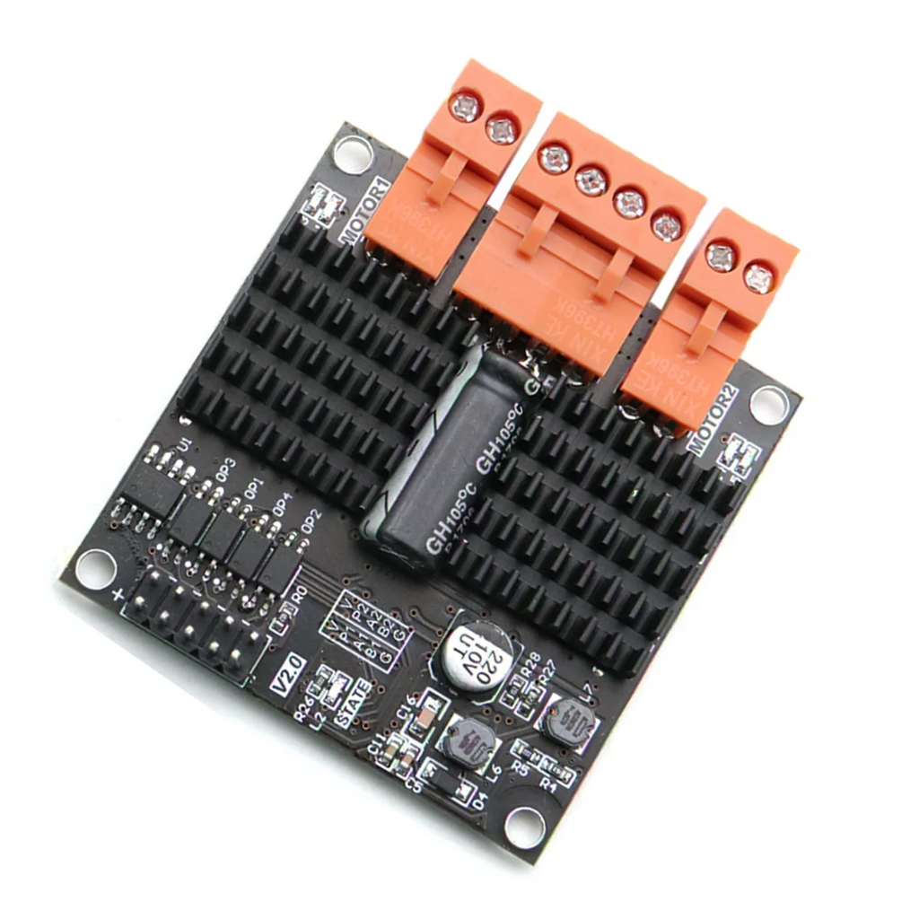 12V/24V 12A Dual Channel DC Brushed Motor Driver Module H-Bridge PWM Surpasses L298N BTS7960 10A