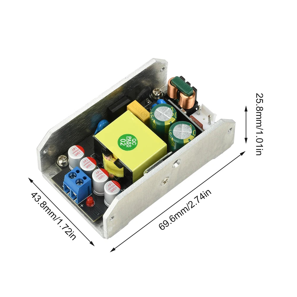 Compact GaN Power Supply Board AC 95-265V to Supply Board AC 95-265V to DC 24V 4A / 12V 8A 100W/150W High-Power Switching Power