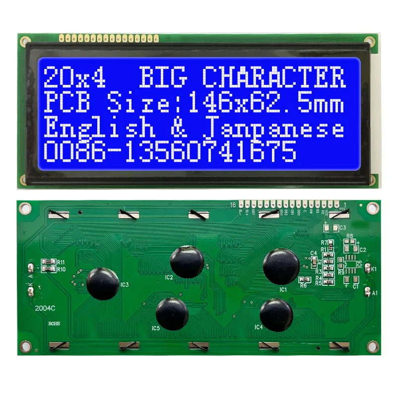 Large Big Size 20x4 2004 LCD Display Module I2C JHD2004C JHD762M5