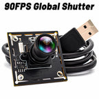 WGWK 1080P 90FPS Global Shutter High Frame Rate AR0234 USB Camera Industrial Module UVC Plug Play With No Distortion M12 Lens