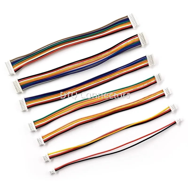 10Pcs Mini Micro SH 1.0mm 2P 3P 4P 5P 6P 7P 8P 9P 10Pin JST Double Connector Plug Wires Cables 100MM SH1.0