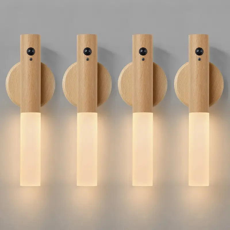 Creative Intelligent Auto PIR Motion Sensor LED Rechargeable Magnetic Night Light Wall Light Kitchen Cabinet Light Bedside Lamp