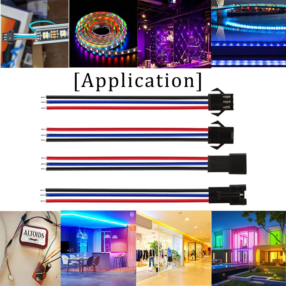 5Pair/10Pcs SM JST LED Connector Cable 2/3/4/5/6 Pin Plug Socket Male Female Wire Connector For RGB RGBW LED Strip Light Adapter
