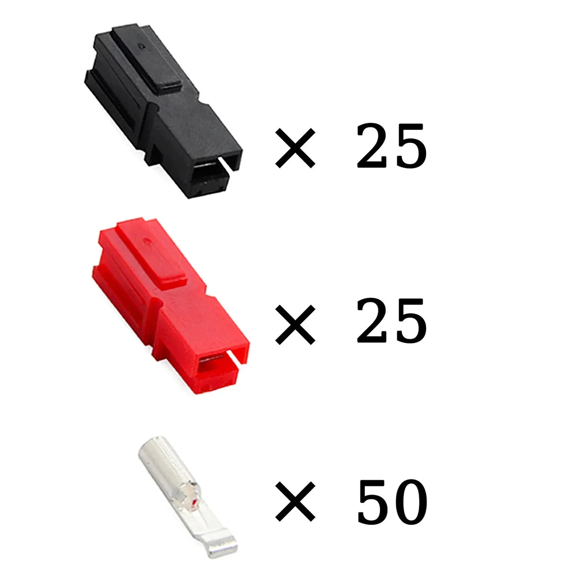 500/100/50/10 Pcs  Plug 30A Amp 600V Power Marine Connector Pole For  Powerpole Interlocking Plug Terminals