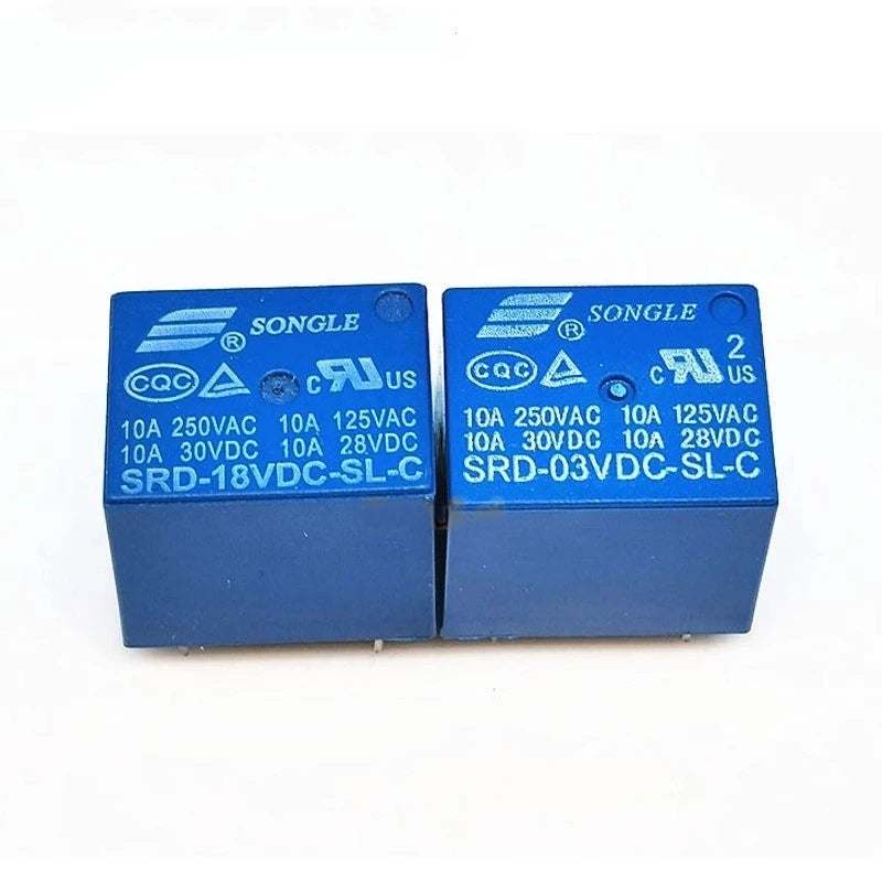 5PCS Relay SRD-03V 05V 06V 09V 12V 24VDC-SL-A/SL-C 10A 4/5 Pin