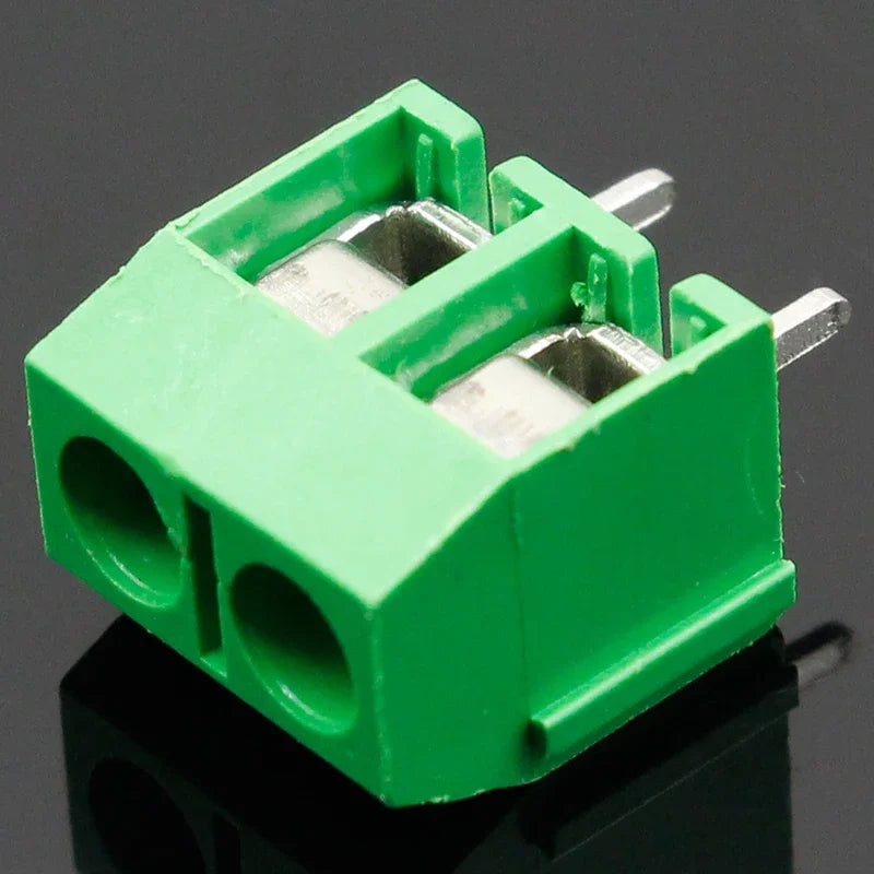 20PCS/LOT Screw 2-pin 5.0mm straight pin KF301-2P KF301-5.0-2P KF301PCB screw terminal block blue and green