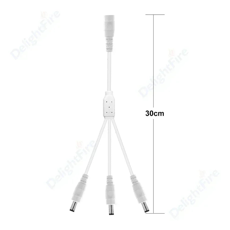 DC Power Splitter Cable 5.5mm 2.1mm 1 To 2/3/4/5/6/8 Way 5V 12V Power Adapter Connector Cord For LED Strip Lights CCTV Camera