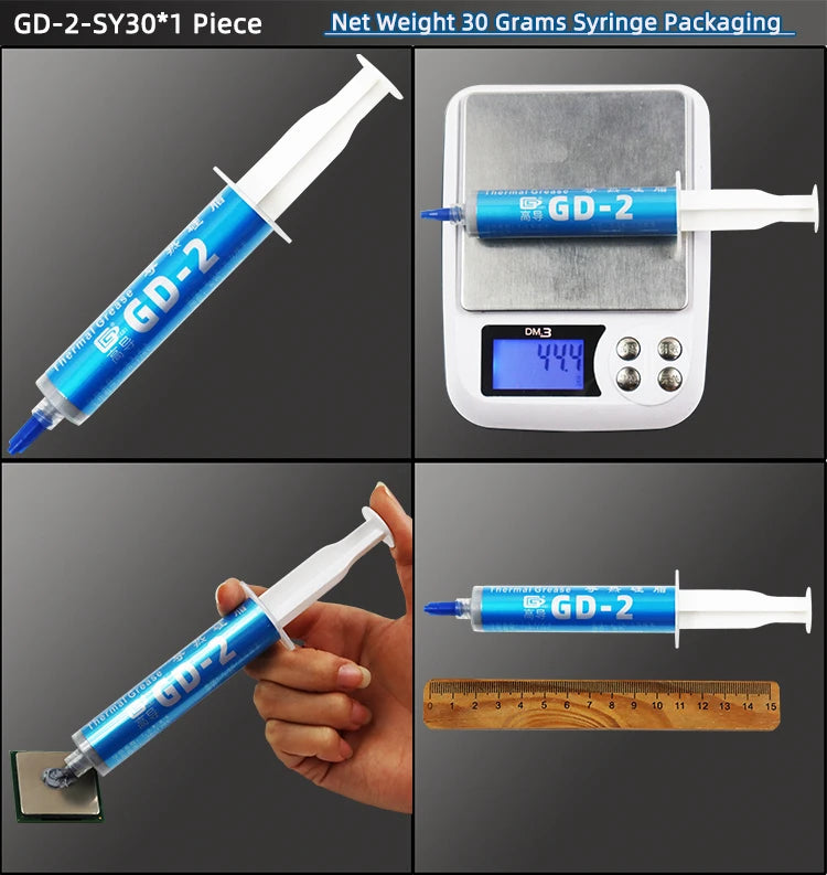 GD-2 Thermal Paste Processor Grease Compound Silicone 1/3/7/15/30 g 7.5 W/M-K For CPU GPU Printer Heat Sink Cooling Cooler SY30