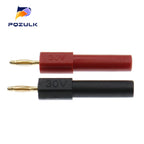 2PCS  Gold Plated 2MM Mini Male Banana Plug To 4MM Female Jack Connector Adapter 2MM To 4MM