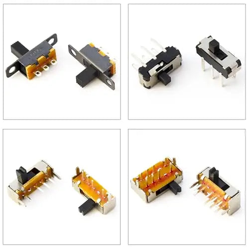 Slide Switch Assorted Kit Mini Micro PCB Panel Slide Switch 2Pin 3Pin 4Pin ON/Off ON/Off/ON Switch Arduino Breadboard