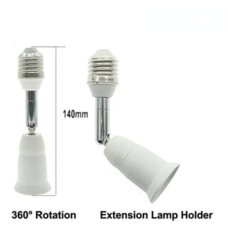 1pc E27 to E27, B22 to E27 Extender Screw E26 Bulb Holder Adapter Rotatable Bendable CFL LED Light Socket Converter