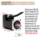 48V DC Servo Motor All-in-one Built In Drive 200-1000W Low Voltage 60/80mm Motor 17Bit Absolute Encoder 3000RPM With RS485