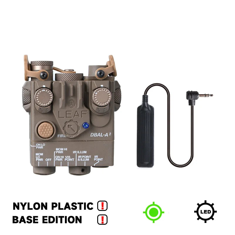WADSN DBAL A2 Dbal-a2 Full Function Red Green Blue IR Laser Strobe Flashlight with Light Point Zero Adjustment for 20mm Rail