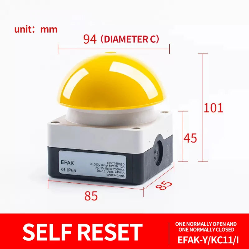 1/5/20Pcs Mushroom Button Self-Rest Switch Ball Pedal Hand Clap Judges Clap Light Trigger Button Waterproof Game Answer Buzzer