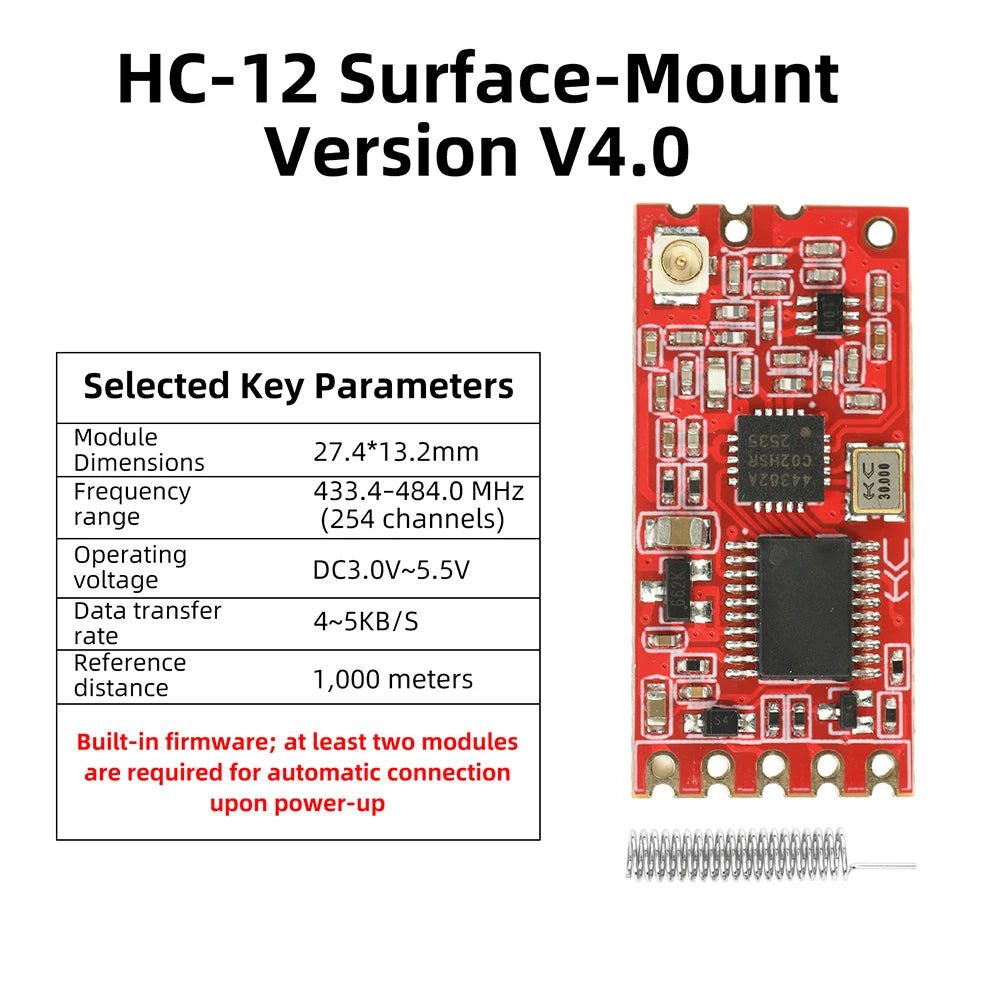 HC-12 V4.0 SI4438 Wireless Microcontroller Serial Bluetooth Module Data Transmission Module  with Antenna