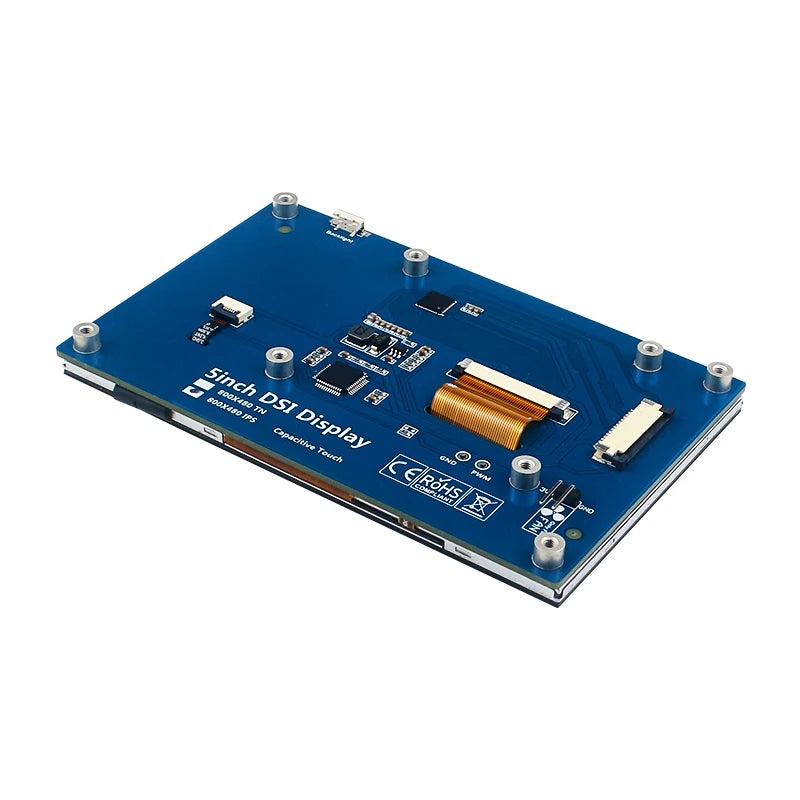 Raspberry Pi 5 Inch DSI LCD Capacitive Touch Screen 800x480 MiPi Display for RPi 5 4B 3B+ 3B Monitor  with Holder