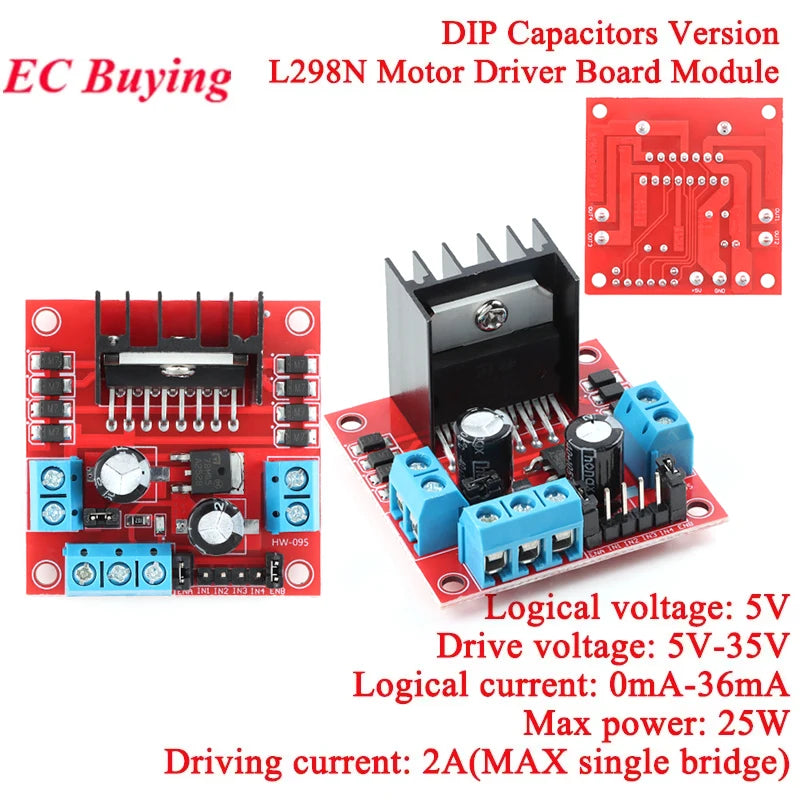 L298P L298 Motor Shield Stepper DC Motor Driver Board Expansion Module 2A Dual Full Bridge H-Bridge 2 Way For Arduino R3 L298N