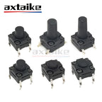 50Pcs 6×6mm Waterproof Type Tact Switch DIP SMD 4Pin 6*6*4.3/5/6/7/8/9/10/11/12/13mm Mini Micro Momentary Tactile Push Button