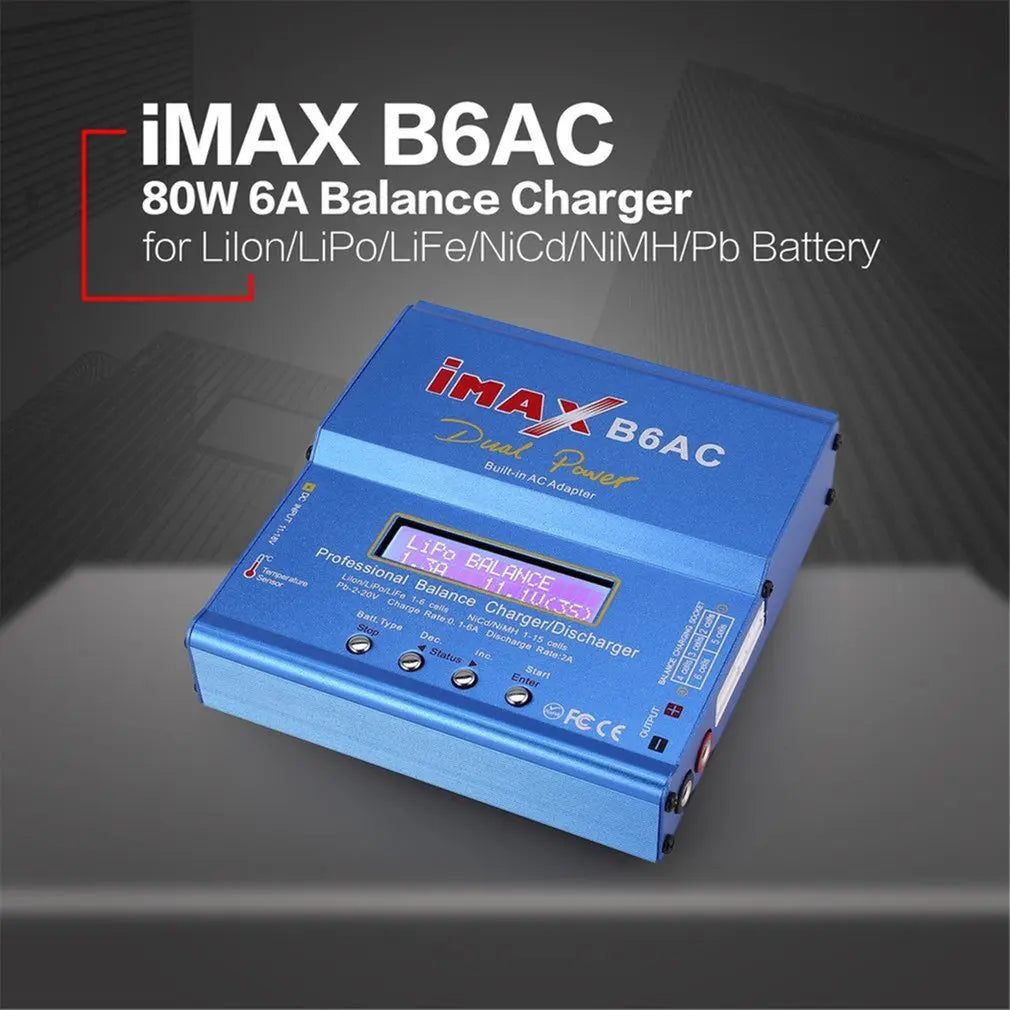 B6AC 80W Battery Charger For iMAX Lipo NiMh Li-ion Ni-Cd Digital RC IMAX B6 Lipro Digital Balance Charger Wholesale Dropshipping