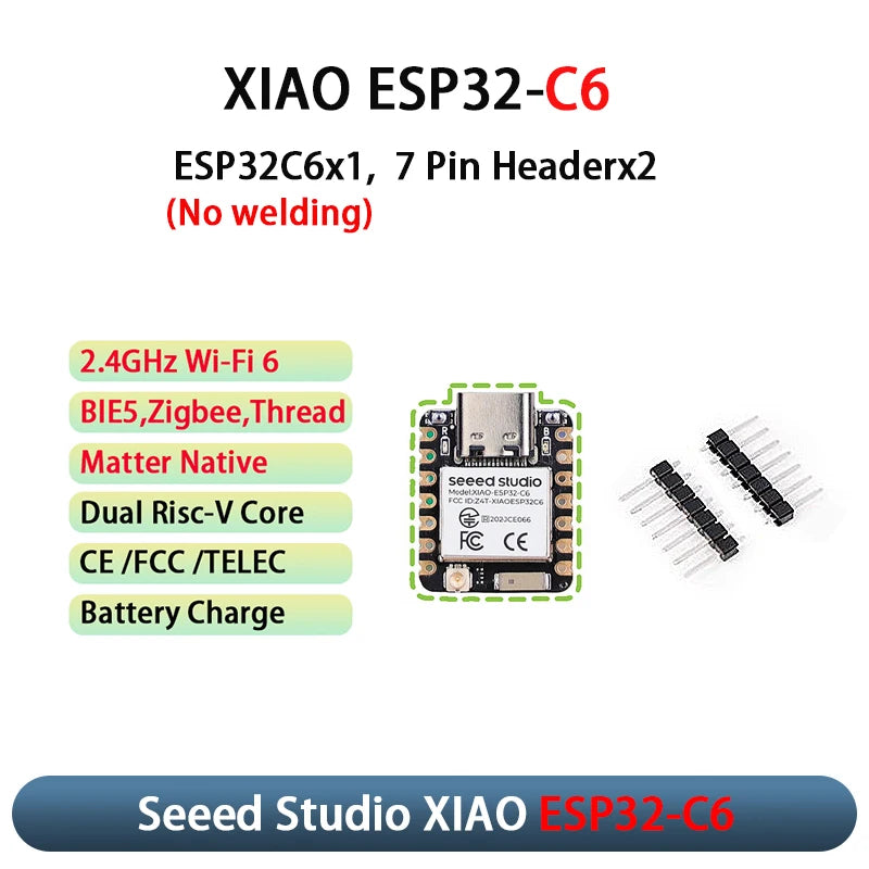 seeed XIAO ESP32-C3/C5/C6/S3 optional Mini Development Board Module 2.4GHz WiFi,BlE 5.0,for Arduino IoT Intelligent system