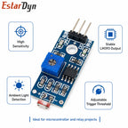 Estardyn 3.3V-5V Photoresistor Light Sensor Module 3Pin LDR Detector for Robot Light Following DIY & Smart Lighting