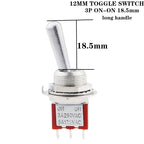 1Pcs/5Pcs SH T80-T Z1 Series Large Long Handle 12mm Panel Mount Mini Toggle Switch 5A 125VAC