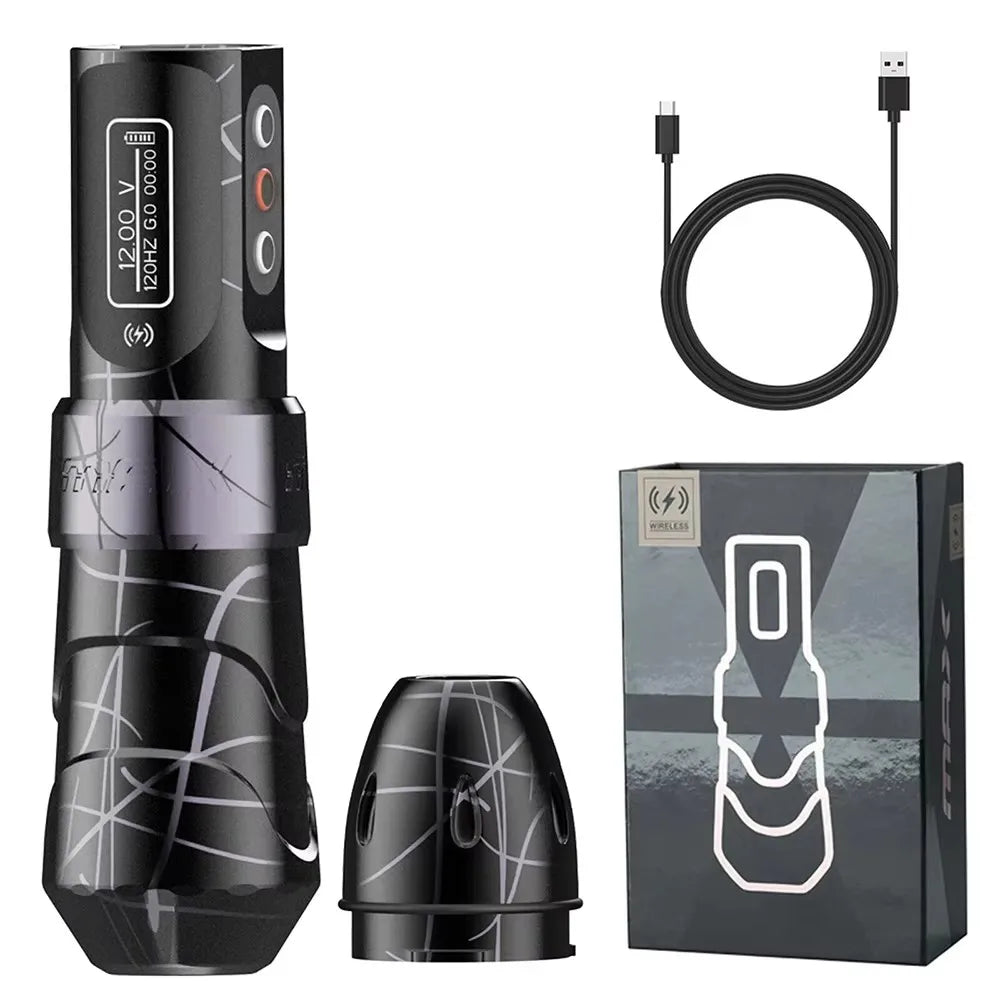 Yilong Flux Max Professional Wireless Tattoo Machine Permanent Makeup Machines LED Digital Screen Stroke 3.5mm Tattoo Pen