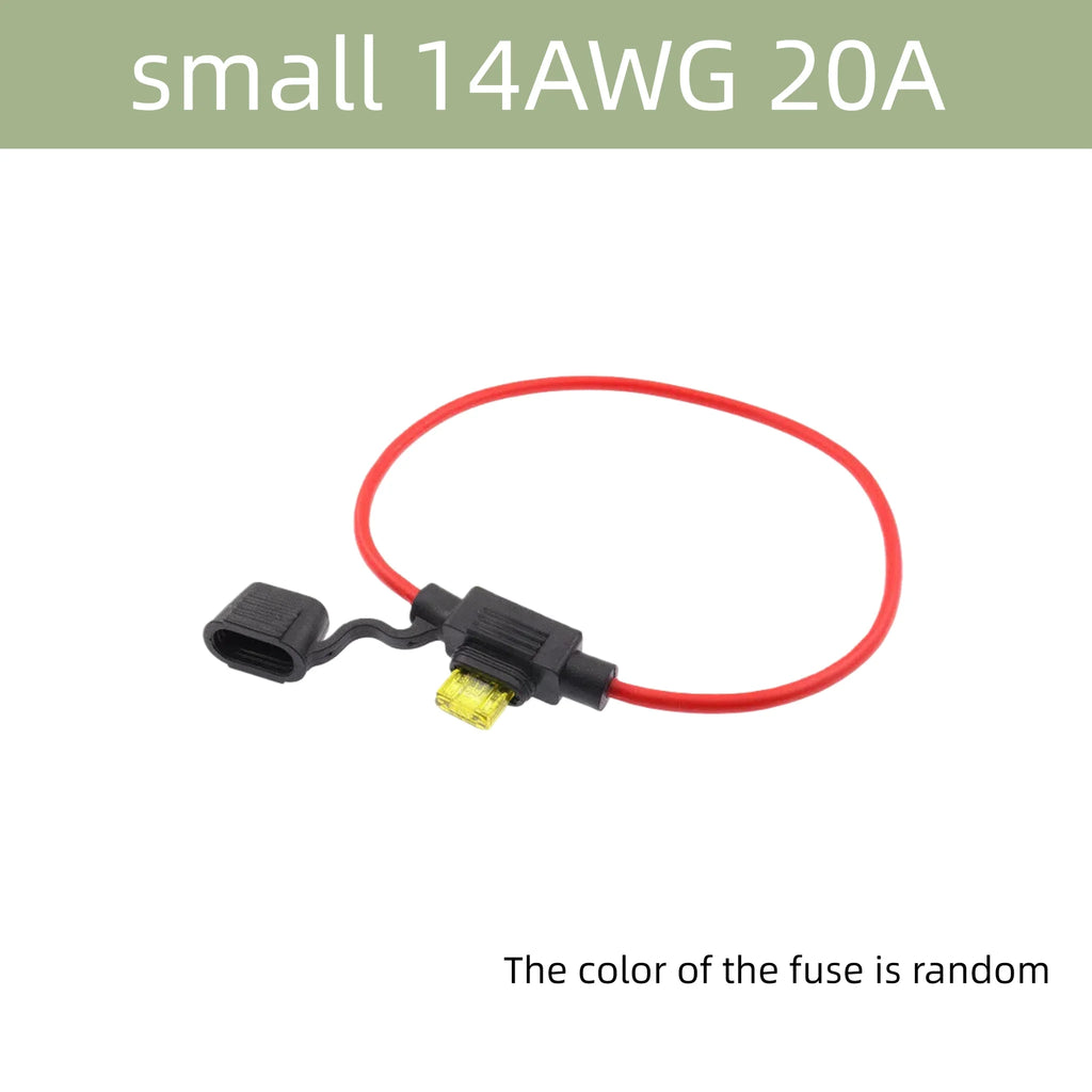 5/10PCS Waterproof Fuse Holder 32V Mini Small Medium Auto 18/1614/12/10AWG and Car Blade Fuse 5A 10A 15A 20A 30A