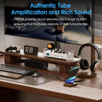 Nobsound P1PLUS HiFi Bluetooth Receiver Vcauum Tube Preamplifier USB DAC Music Player with Headphone out VU Meter DSD256