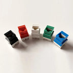 5 Pieces Cat6 RJ45 Keystone Jacks Slim Profile, Ethernet Wall Jack Punch Down, Cat5e Keystone Module Connector
