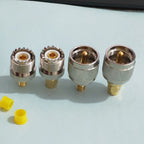 SMA to UHF PL259 SO239 RF Coaxial Adapter Converter Kit 50 Ohm Low Loss Connector for Amateur Radio WiFi/Antenna/Signal Booster