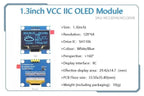 White Word OLED Series 0.91/0.96/1.3 Inch OLED Display Module IIC I2C SPI 128X64 I2C SSD1306 12864 LCD for Arduino