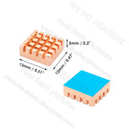 WE DO HEATSINK Small Tiny Useful Pure Copper Heat Sink Without or With Thermal Pad For Raspberry Pi Banana Pi IC Chipset Package