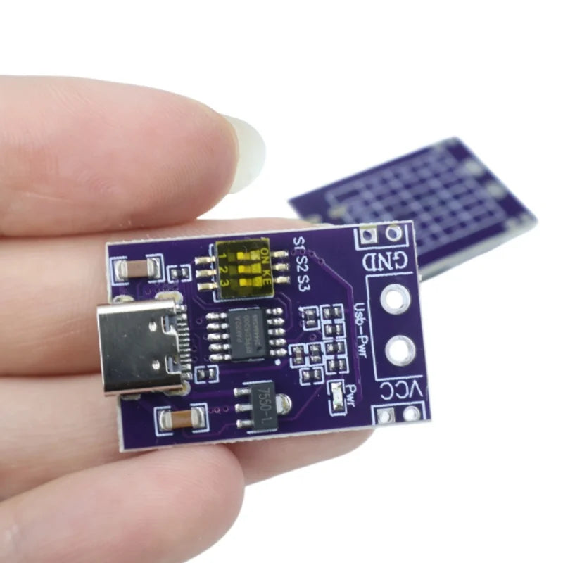 CH224K PD/QC/AFC Fast Charge Decoy Trigger Type-C Module with DIP Switch 5V 9V 12V 15V 20V Fixed Output USB-PD Laptop DIY