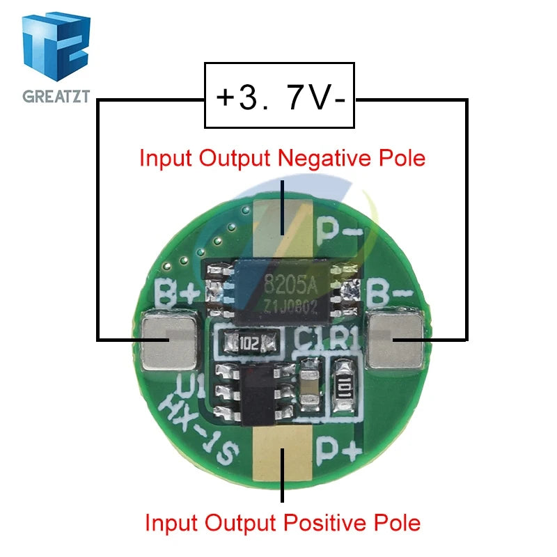 GREATZT 1/5/10PCS 1S 3.7V 2.5A 14500 Lithium Lipo Cell Battery Charger Board Li-ion Battery Charging PCB BMS Protection Module