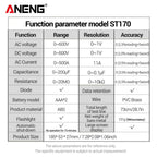 ANENG ST170 Clamp Meter Digital Multimeter Tester 500A AC Current AC/DC Voltage+B18 Highlight Voltage Tester Pen Electrician Set
