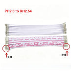 10pcs PH2.0/XH2.54/PH2.0 to XH2.54 12P Flat Convert Adapter Cable 10/20/30cm Without Shell Plug Wire with Terminal Pre-crimped