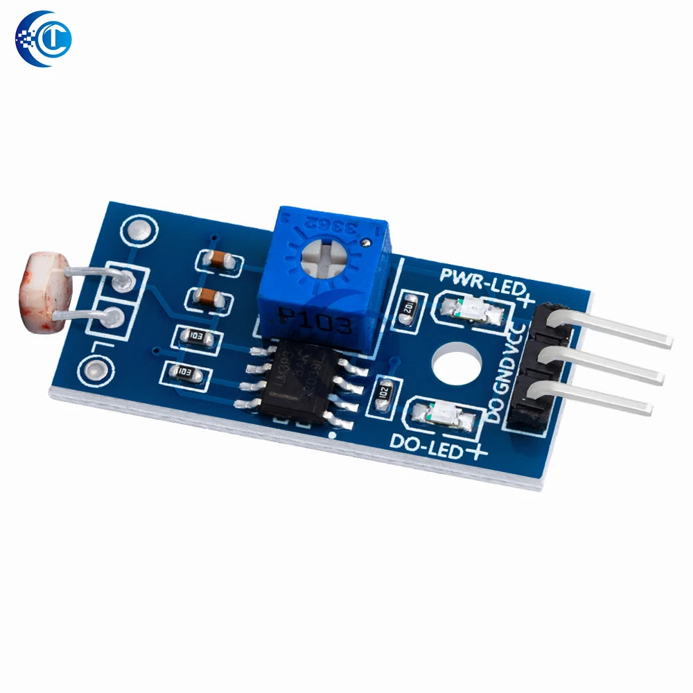 Updated LDR Photosensitive Sensor Module: for Arduino-Compatible – For Light Intensity & Brightness Detection