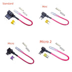 12V MINI SMALL MEDIUM Size Car Fuse Holder Add-a-circuit TAP Adapter with 10A Micro Mini Standard ATM Blade Fuse