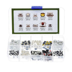 250pcs Car Remote Control Push Button Switch Car Keys Button Touch Microswitch With Box Model Tactile Push Button Switch Kit