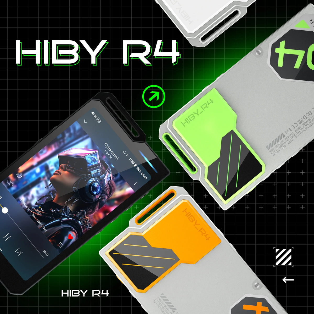 HiBy R4 Android 12 HiFi Music Player Bluetooth WiFi DSD256 MQA 16x USB DAC Headphone AMP 11hr 4.7'' ES9018Q2M*4 Snapdragon 665