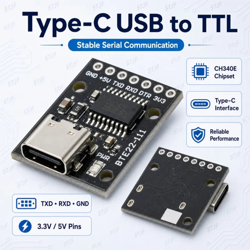 CH340N /CH9340C USB 2.0 To TTL Module Alternative CP2104 CP2102 PL-2303HX HT42B534 FT232RL CH340E Supprt linux/mac/windows OTG
