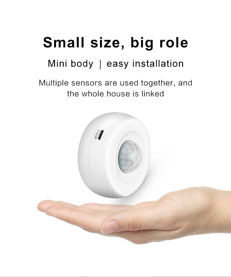 Tuya Smart WiFi Light + PIR Motion Sensor Smart Home Infrared Passive Detector App Real-time Control Support Alexa Google Home